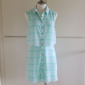 dv DOLCE VITA, Mint green and White Slvls dress